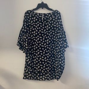 Red Lilly Floral Flowy Top